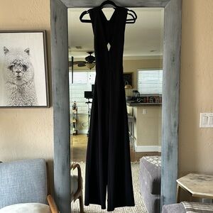 Bebe Cross Back Wide Leg Jumpsuit